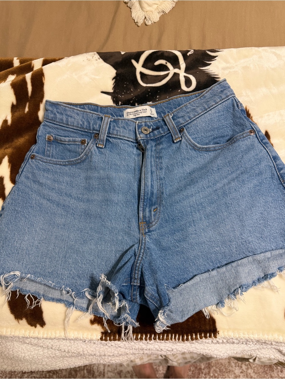 Abercrombie & Fitch Light Blue Denim Cutoff Shorts